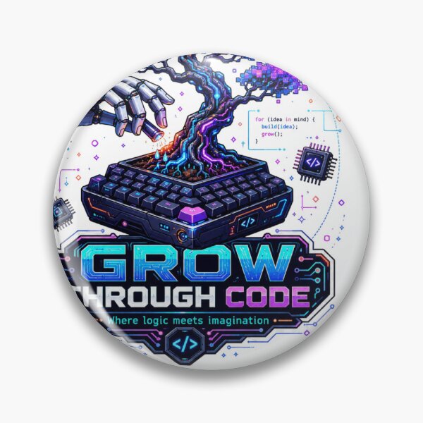 Item preview, Grow Through Code Tech Bonsai designed and sold by Mohammed-Aydan.