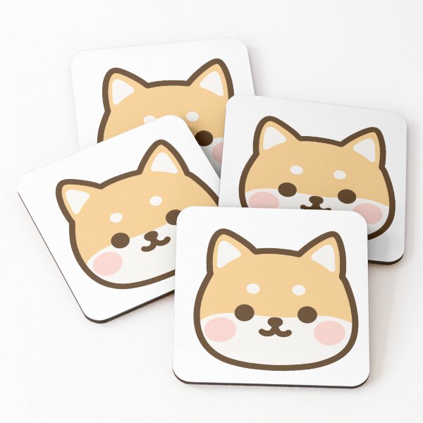 Item preview, Kawaii Shiba Inu Puppy Face Cute Dog Sticker Design designed and sold by SunCraftStudio.