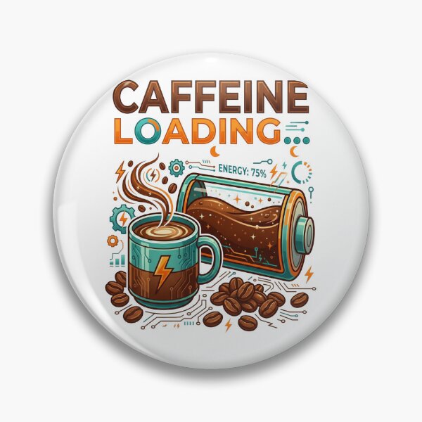 Item preview, Caffeine Loading Funny Coffee Lover Design designed and sold by Pixel Analytics.