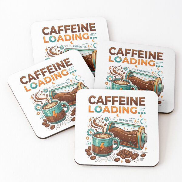 Item preview, Caffeine Loading Funny Coffee Lover Design designed and sold by Pixel Analytics.