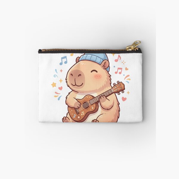 Item preview, Cute Capybara Playing Ukulele Kawaii Music designed and sold by Sovira Studio .