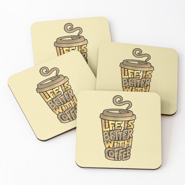 Item preview, Life Is Better With Coffee Golden Glass designed and sold by AstronautMerch.