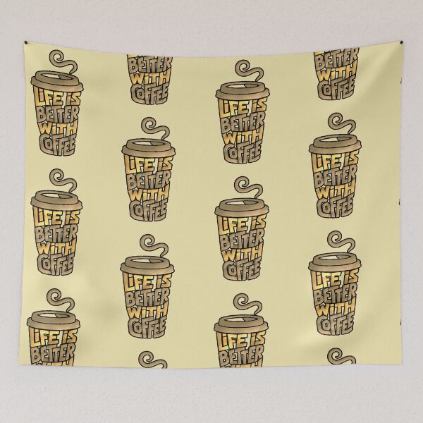 Item preview, Life Is Better With Coffee Golden Glass designed and sold by AstronautMerch.
