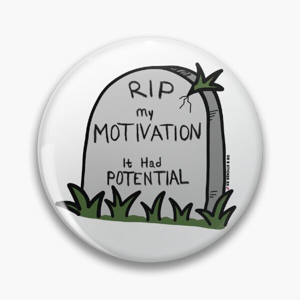 Item preview, RIP My Motivation | It Had Potential | Funny Burnout Sticker designed and sold by Dr. B Sticker Rx.