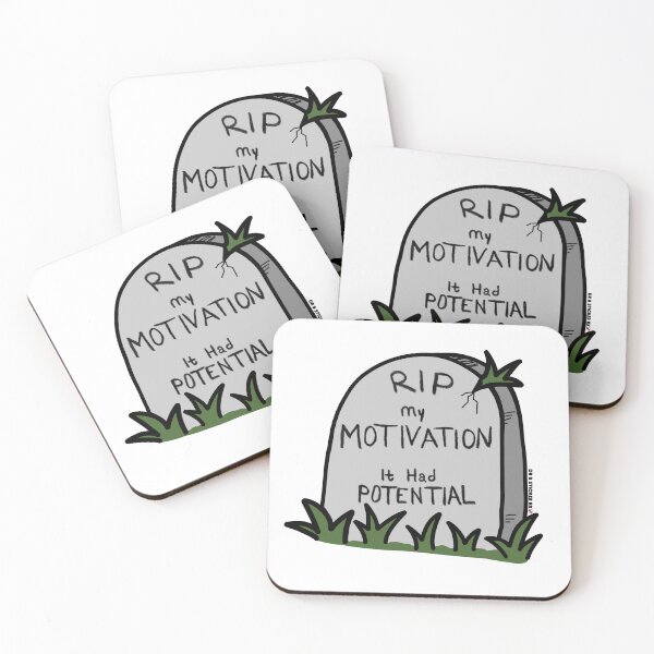 Item preview, RIP My Motivation | It Had Potential | Funny Burnout Sticker designed and sold by Dr. B Sticker Rx.