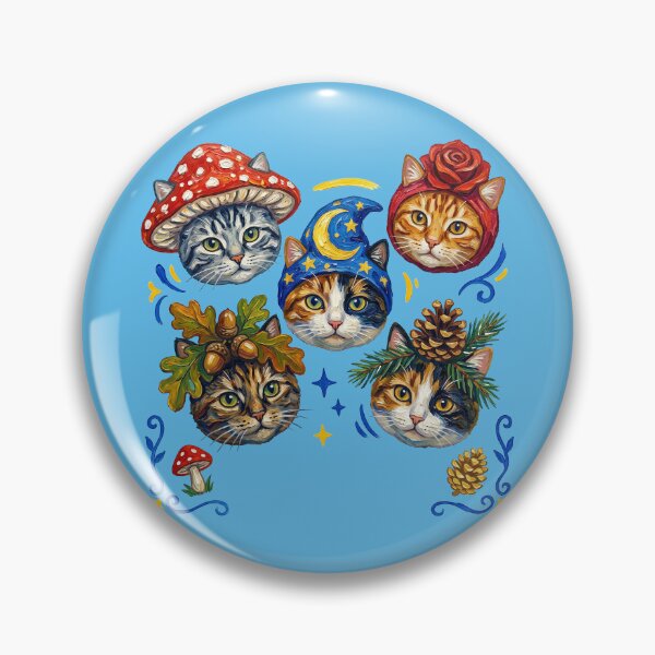 Item preview, Cats Wearing Cute Nature Hats designed and sold by TeeARTHY.