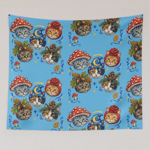 Item preview, Cats Wearing Cute Nature Hats designed and sold by TeeARTHY.