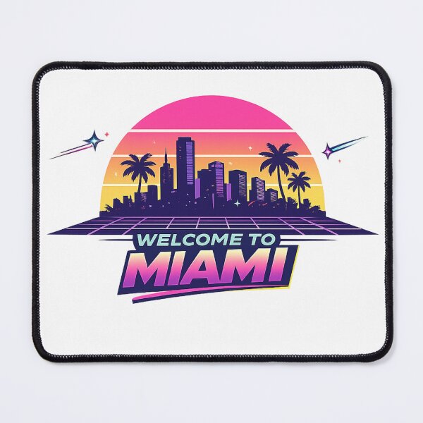 Item preview, Miami Retro 80s Skyline T-Shirt Design | Vintage Sunset Minimalist Artwork designed and sold by Newthingzy.