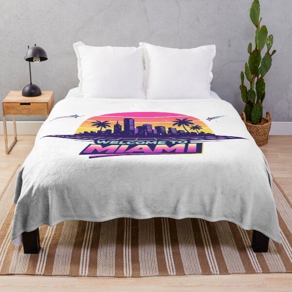 Item preview, Miami Retro 80s Skyline T-Shirt Design | Vintage Sunset Minimalist Artwork designed and sold by Newthingzy.
