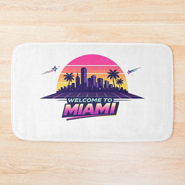 Item preview, Miami Retro 80s Skyline T-Shirt Design | Vintage Sunset Minimalist Artwork designed and sold by Newthingzy.