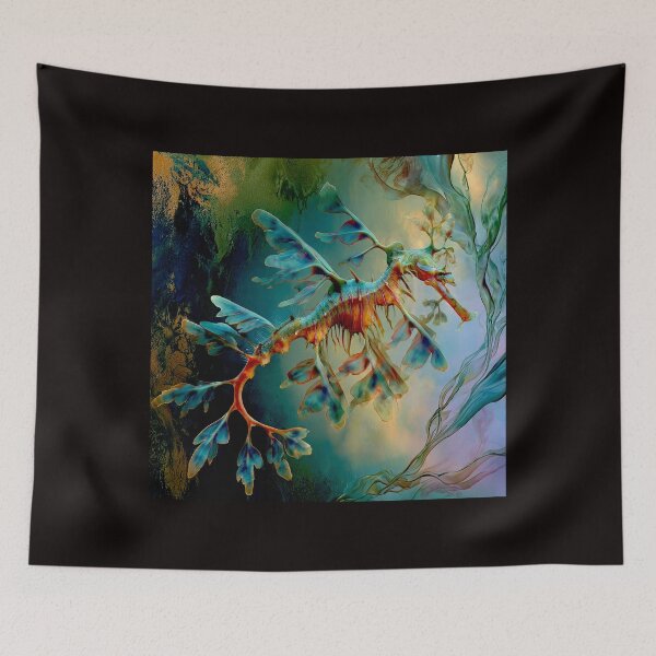 Item preview, Ethereal Drift: The Leafy Sea Dragon in Abstract Repose #2 designed and sold by Helios Be. Lavsh.