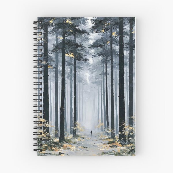 Item preview, Figura solitaria caminando por un sendero brumoso en el bosque - Paisaje atmosférico designed and sold by SlowRegardArt.