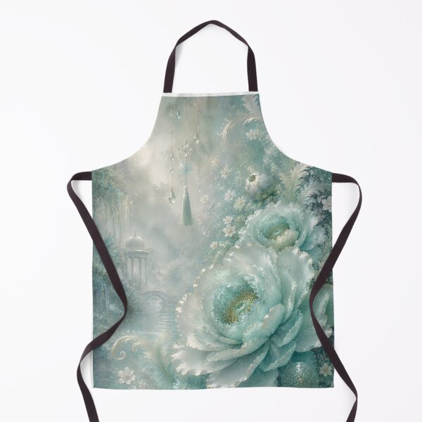 Item preview, Dreamy Ice Blue Floral Castle Garden designed and sold by ManJiangHong.