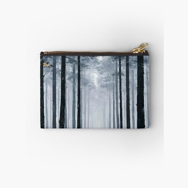 Item preview, Solitary Figure Walking Into Misty Forest Path - Atmospheric Landscape designed and sold by SlowRegardArt.