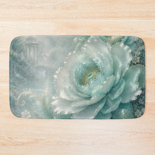 Item preview, Dreamy Ice Blue Floral Castle Garden designed and sold by ManJiangHong.