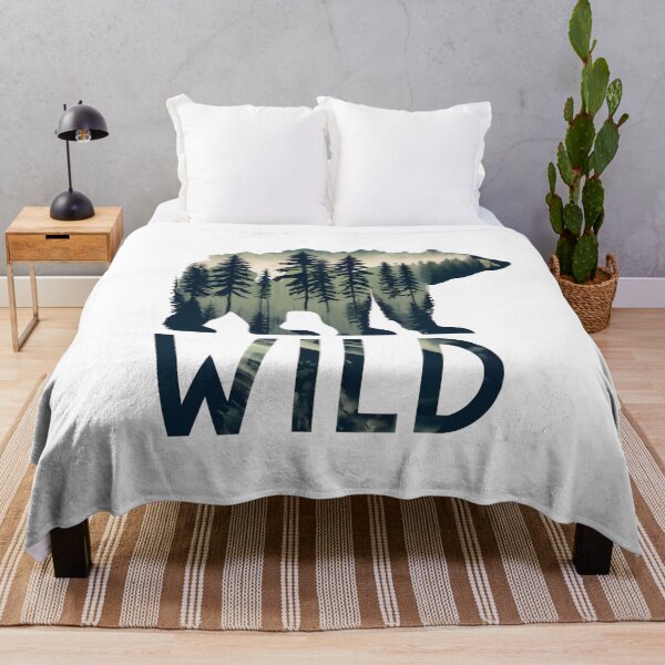 Item preview, Into the Wild - Bear Silhouette & Pine Forest Landscape designed and sold by Shopeon Designs.