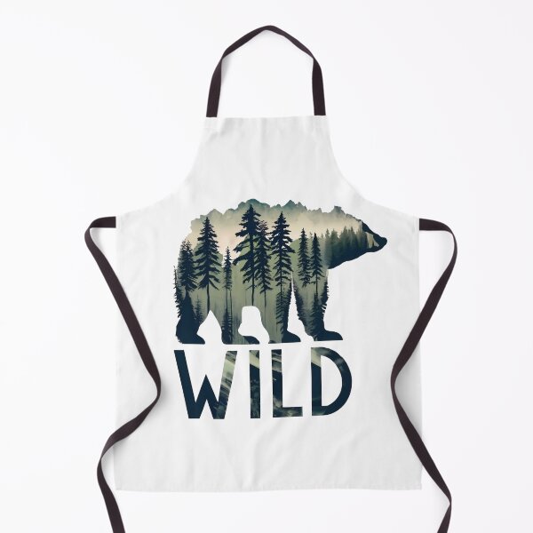 Item preview, Into the Wild - Bear Silhouette & Pine Forest Landscape designed and sold by Shopeon Designs.