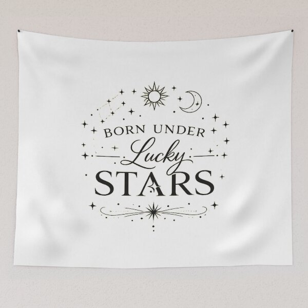 Item preview, Born under lucky stars designed and sold by Side Quest Co..