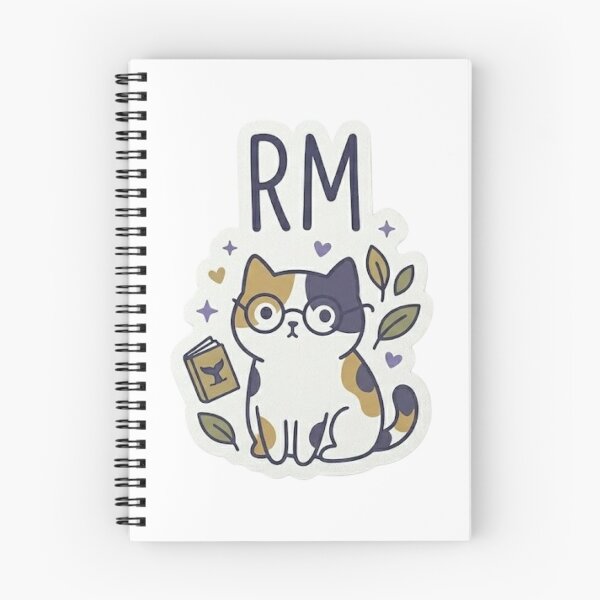 Item preview, RM Namjooning Cat  - Cute BTS Army K-Pop Art designed and sold by LittleStickerPlanet.