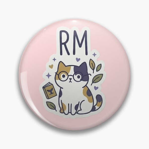 Item preview, RM Namjooning Cat  - Cute BTS Army K-Pop Art designed and sold by LittleStickerPlanet.