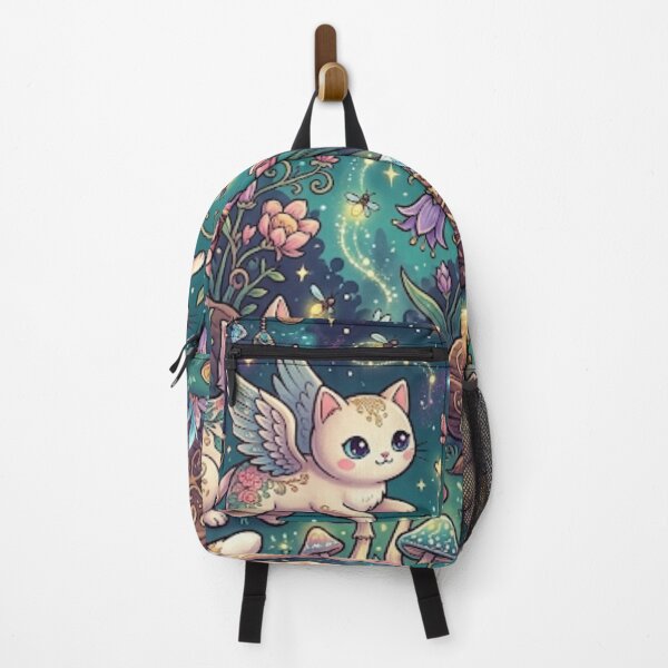Item preview, Magical Winged Cats in Fantasy Forest designed and sold by Iampoji.
