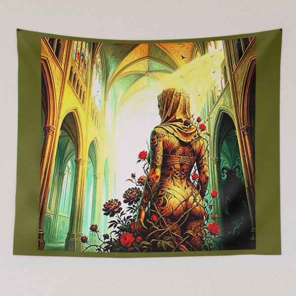 Item preview, Dark Gothic Art &amp; Fine Art Prints (1:1 Square Posters) designed and sold by Cyber-ART-Studio.