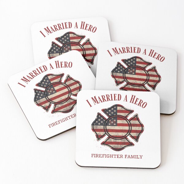Item preview, I Married a Hero — Thin Red Line Firefighter Family Shirt designed and sold by Standard Issue.