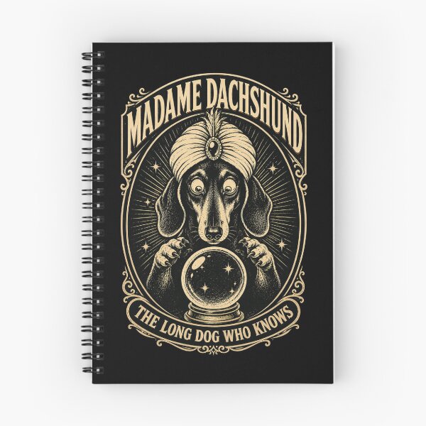 Item preview, Madame Dachshund  -The Long Dog Who Knows - Vintage Psychic Dog Art designed and sold by SpookyShadesLab.