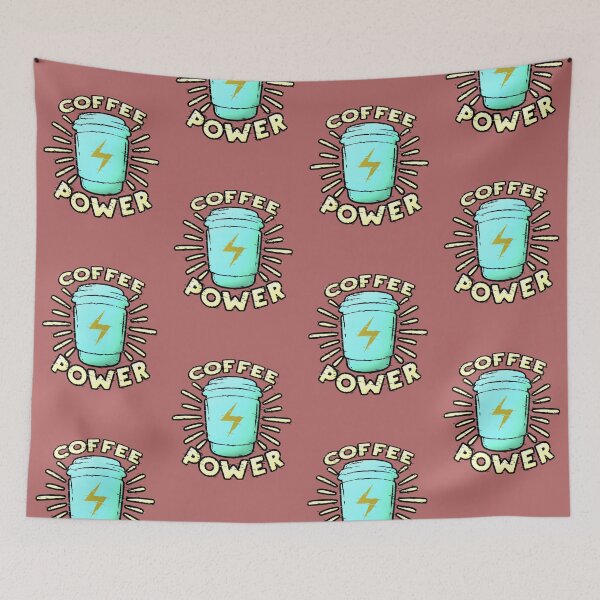 Item preview, Coffee Power Turquoise Lightning Bolt Cup designed and sold by AstronautMerch.
