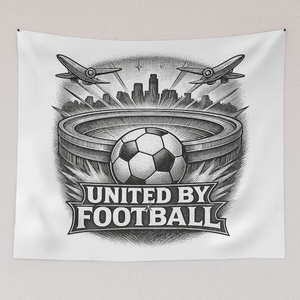 Item preview, United By Football Soccer Fan Stadium Design designed and sold by Winetastic-Art.