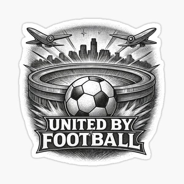 Item preview, United By Football Soccer Fan Stadium Design designed and sold by Winetastic-Art.