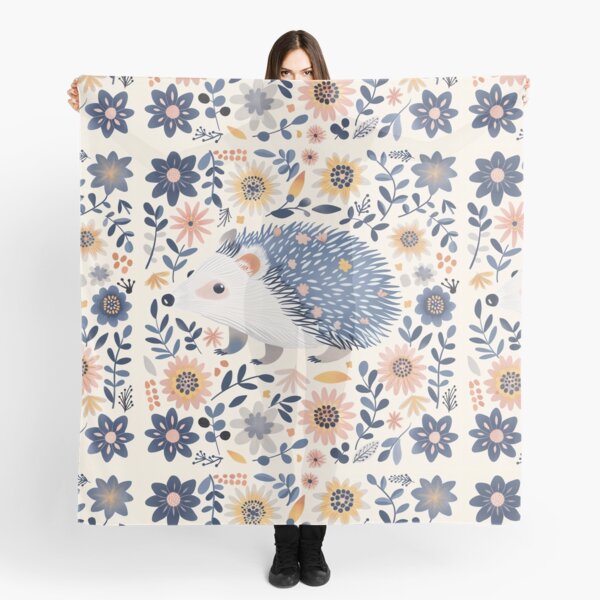 Item preview, Scandinavian Folk Art, Floral Hedgehog designed and sold by xiao xuans.