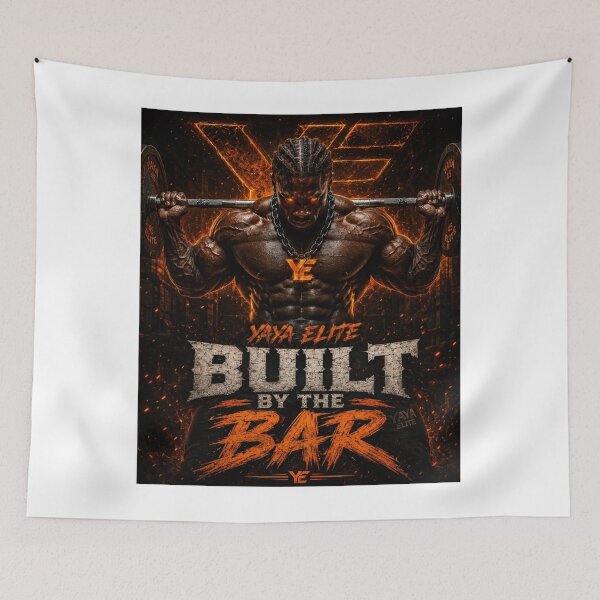Item preview, BUILT BY THE BAR – YAYA ELITE Dark Gym Motivation Design designed and sold by YAYA ELITE STREETWEAR.