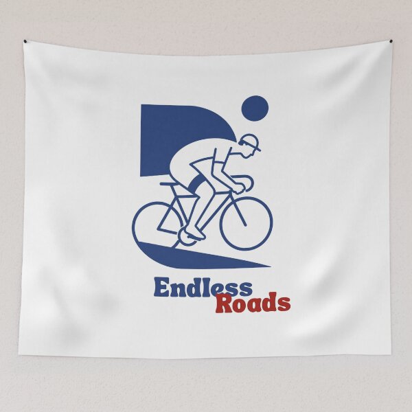 Item preview, Cyclist riding downhill designed and sold by Happy little designs.