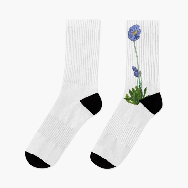 Item preview, Himalayan blue poppy handembroidery designed and sold by Alsa-Hand Embroidery.