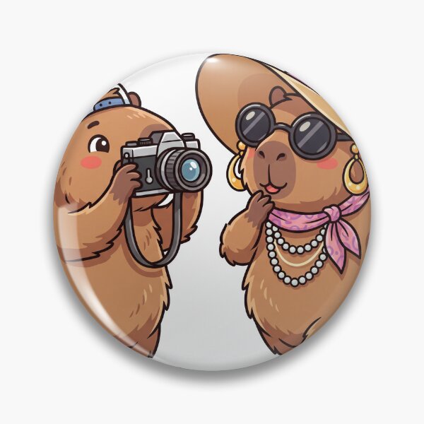 Item preview, Cute Capybara Couple Fashion Photography Kawaii designed and sold by Sovira Studio .