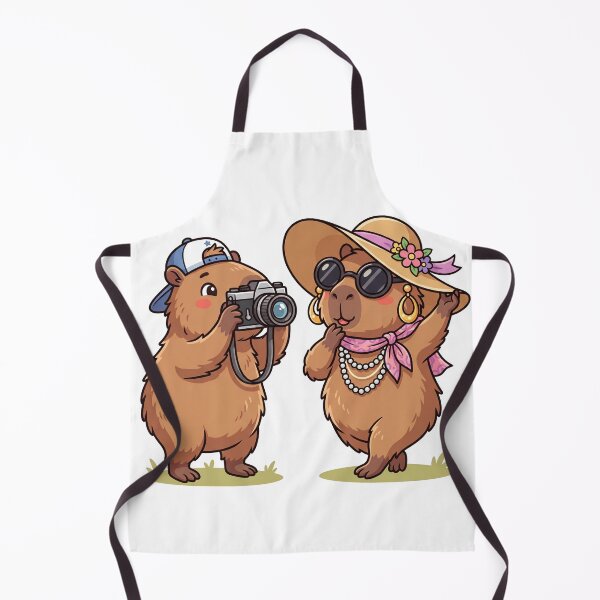 Item preview, Cute Capybara Couple Fashion Photography Kawaii designed and sold by Sovira Studio .