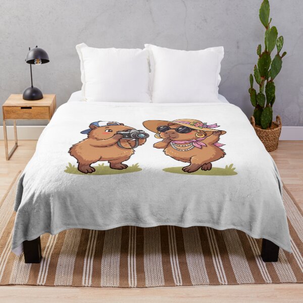 Item preview, Cute Capybara Couple Fashion Photography Kawaii designed and sold by Sovira Studio .