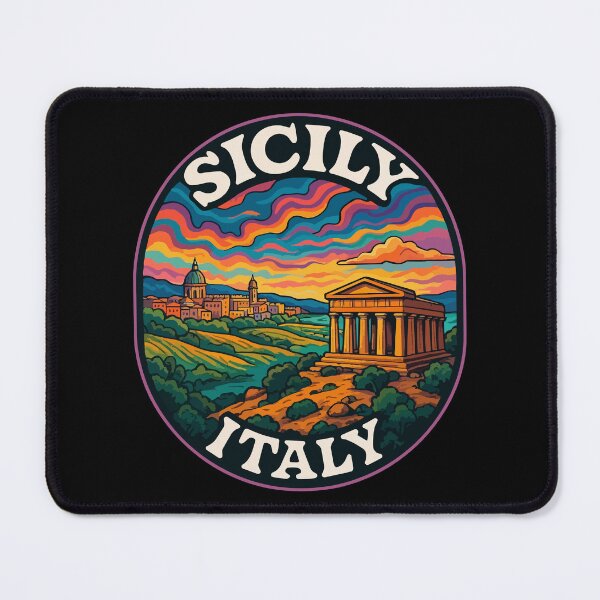 Item preview, Sicily Palermo Italy Trippy Art Travel designed and sold by TomFrontierArt.