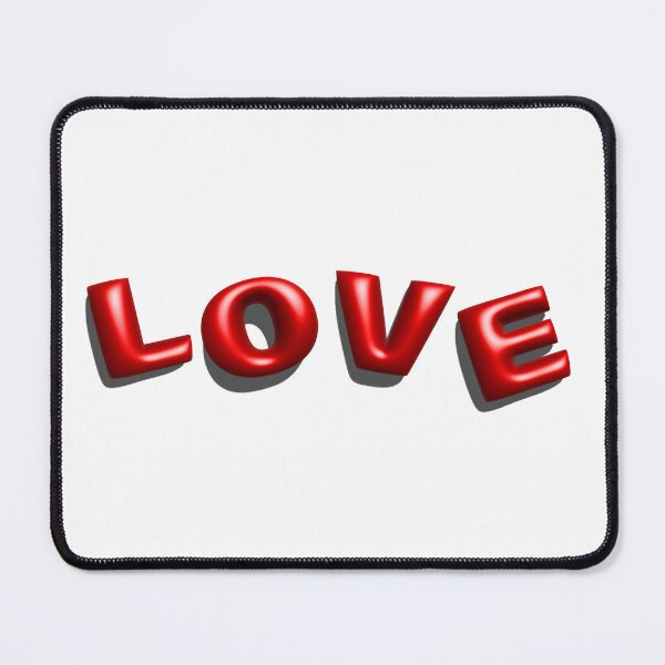 Item preview, Red 3D Love Bubble Typography designed and sold by BetweenForms.
