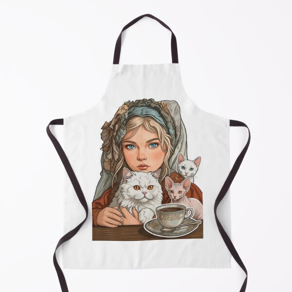 Item preview, Cozy Cat Lover Illustration with Vintage Tea Aesthetic Sticker Design designed and sold by PrintforDesign.