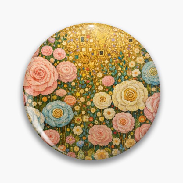 Item preview, Golden Klimt Style Rose Garden Art designed and sold by Owcomm.