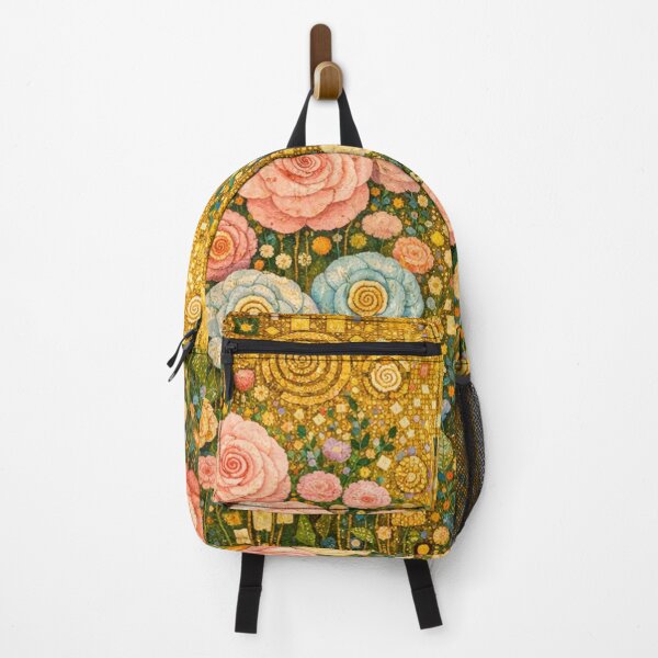 Item preview, Golden Klimt Style Rose Garden Art designed and sold by Owcomm.