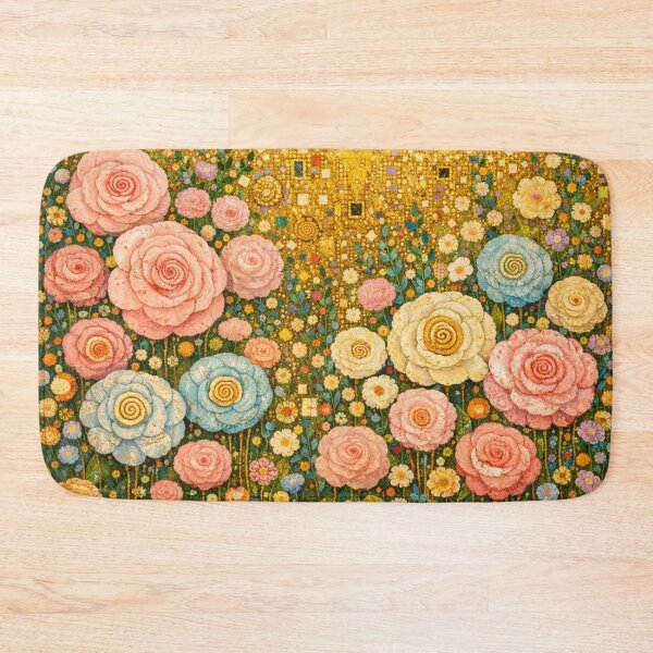 Item preview, Golden Klimt Style Rose Garden Art designed and sold by Owcomm.