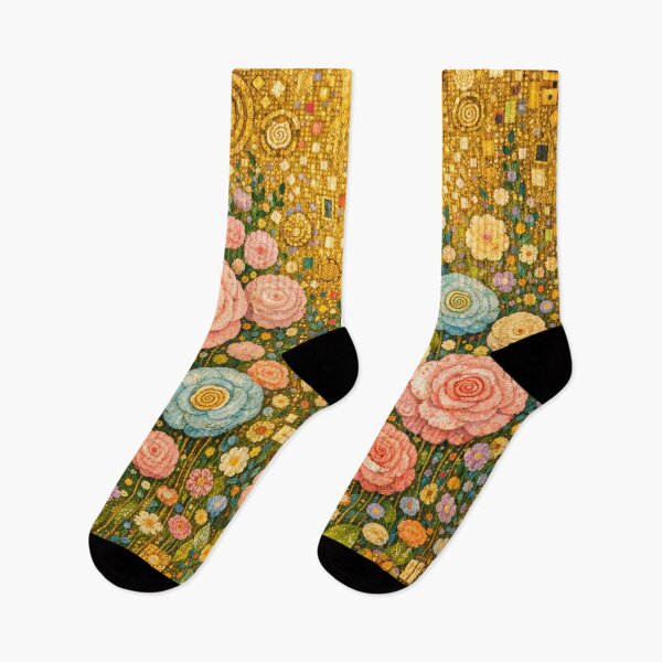 Item preview, Golden Klimt Style Rose Garden Art designed and sold by Owcomm.