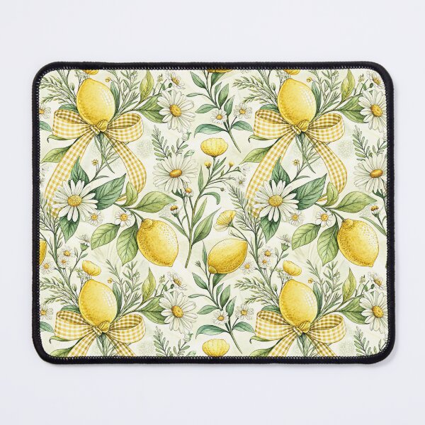Item preview, Lemon Daisy Bow Cottagecore Pattern designed and sold by Petal & Pattern Co.