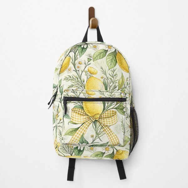 Item preview, Lemon Daisy Bow Cottagecore Pattern designed and sold by Petal & Pattern Co.
