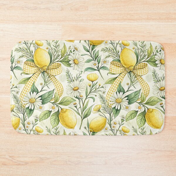 Item preview, Lemon Daisy Bow Cottagecore Pattern designed and sold by Petal & Pattern Co.