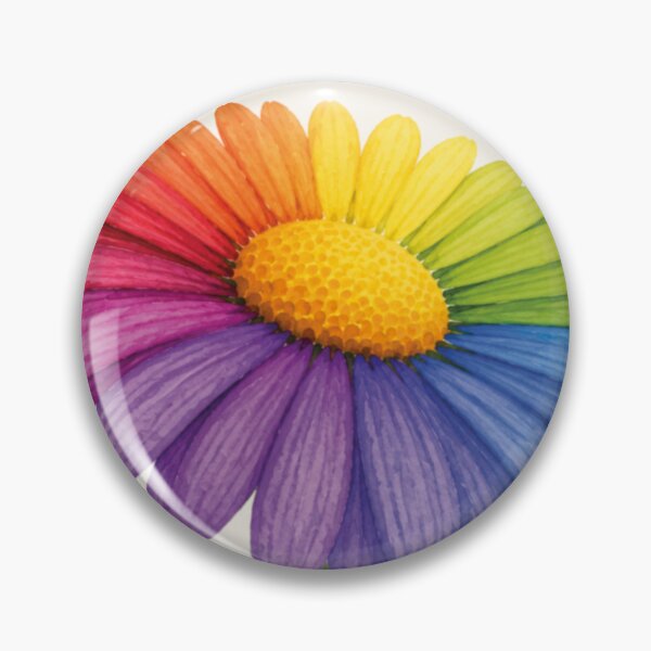 Item preview, Rainbow Daisy Flower designed and sold by MoxisWatercolor.
