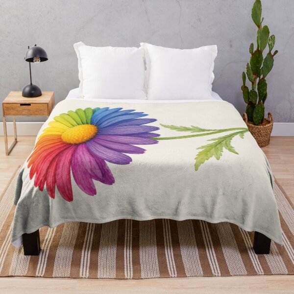 Item preview, Rainbow Daisy Flower designed and sold by MoxisWatercolor.